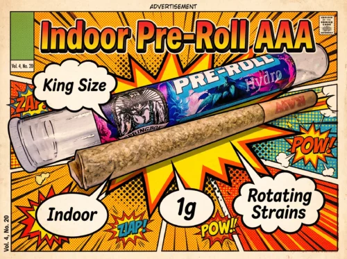 AAA Indoor King Size Pre Roll cannabis joint Springbok Society