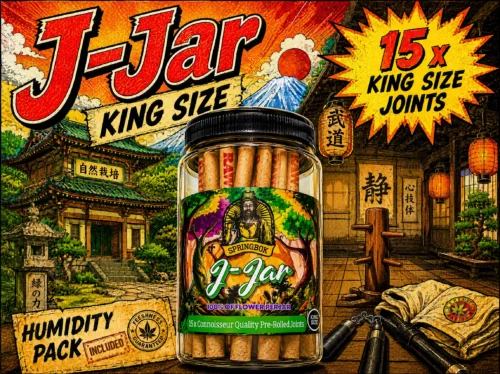 J-Jar 15 pack king size pre-rolls with humidity pack