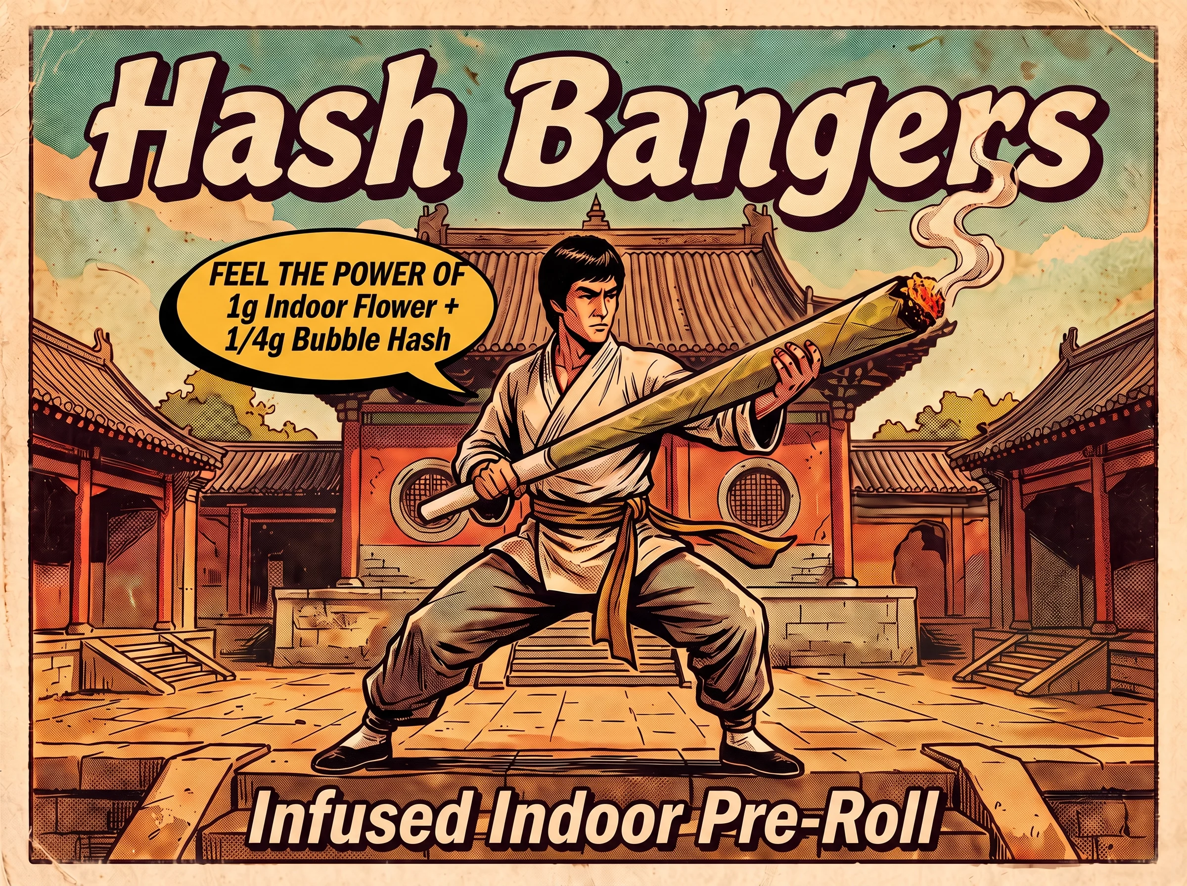 Hash Bangers infused indoor pre roll with bubble hash Springbok Society