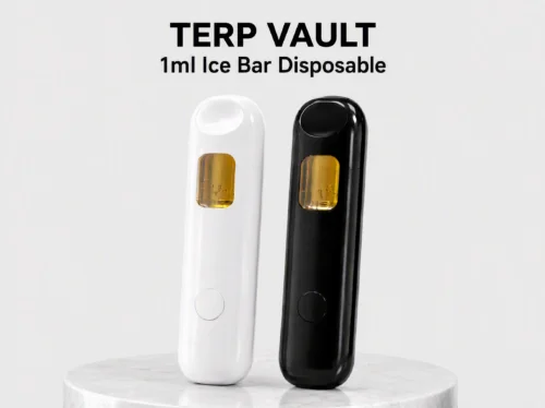 Terp Vault 1ml Ice Bar weed pen vape on pedestal