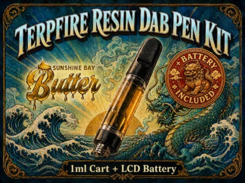 TerpFire resin dab pen kit — 1ml cart and LCD battery